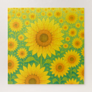 Lebendiges Sonnenblumenfeld-Muster