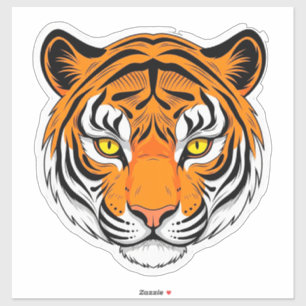 Lebendiges Tigergesicht Aufkleber
