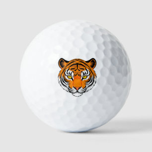 Lebendiges Tigergesicht Golfball