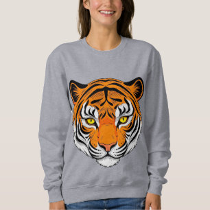 Lebendiges Tigergesicht Sweatshirt