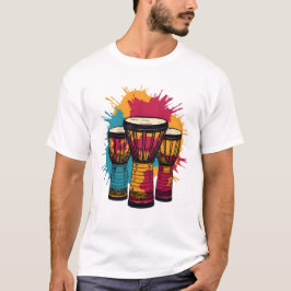 Lebendiges Trio von Djembe-Trommeln T-Shirt