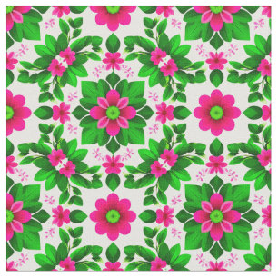 Lebendiges tropisches Blumenmuster Stoff