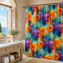 Lebendiges Türkis-Purple-Orange-Fraktal-Kunstmuste