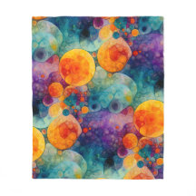 Lebendiges Türkis-Purple-Orange-Fraktal-Kunstmuste