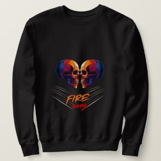Lebendiges Twin-Schädel-Canvas für Herren-Sweatshi Sweatshirt