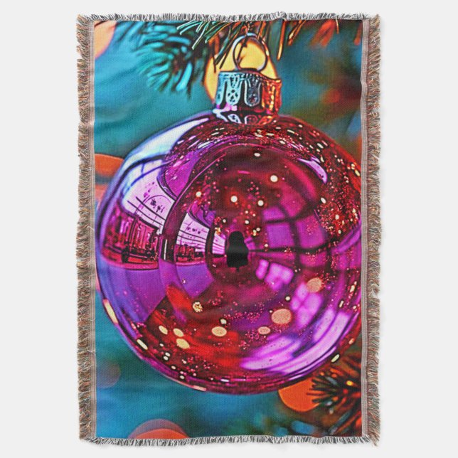 Lebendiges Weihnachtsschmuck-Funkeldesign Decke (Vorderseite Vertikal)