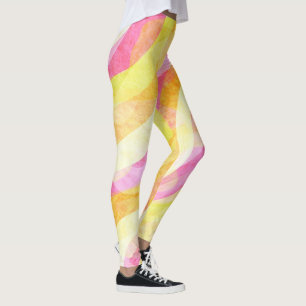 Lebendiges wellenförmiges abstraktes Muster Leggings