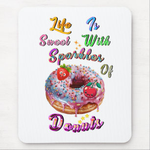 Lebensaccessoires sind süß mit Funken von Donuts Mousepad
