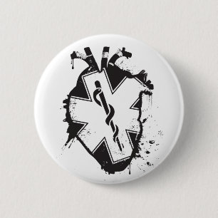 Lebensart anatomisches Herz Button