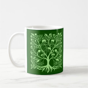 Lebensbaum #3 Licht und Dunkelgrün Kaffeetasse