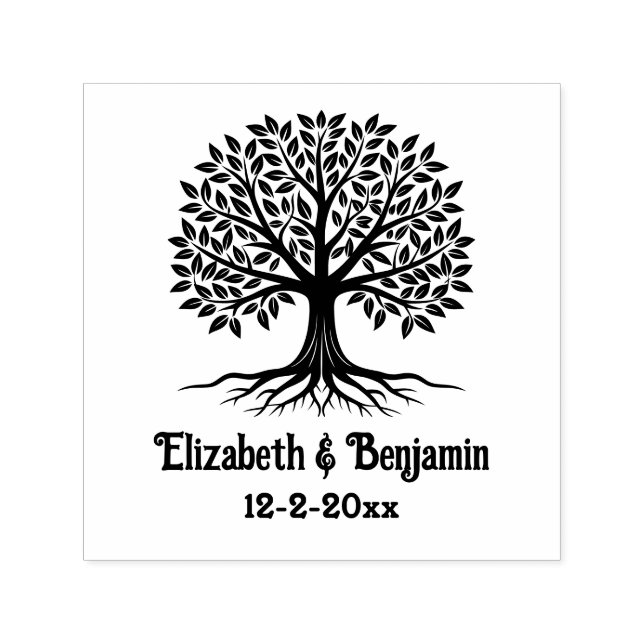 Lebensbaum #6 Datum der Familiennamen Permastempel (Design)