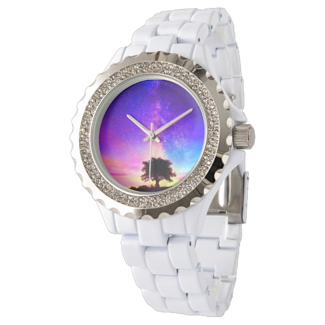 Lebensbaum Armbanduhr (Schrägansicht)