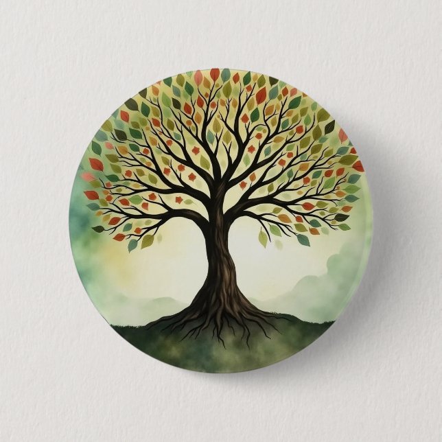 Lebensbaum Button (Vorderseite)