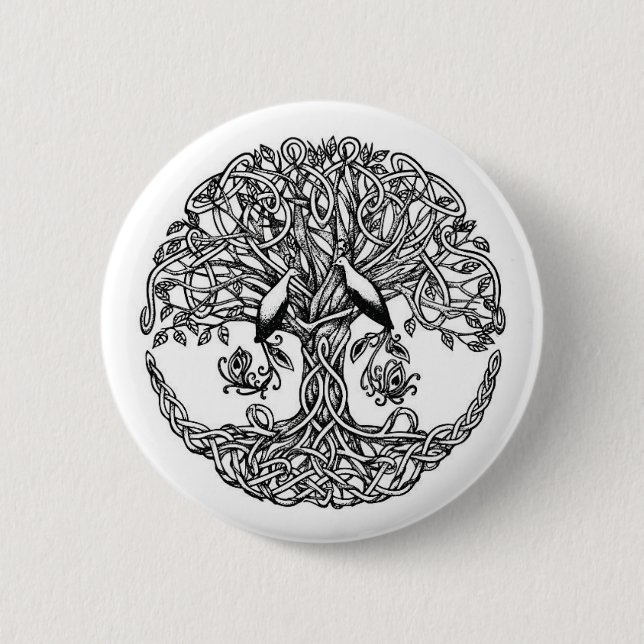 Lebensbaum Button (Vorderseite)