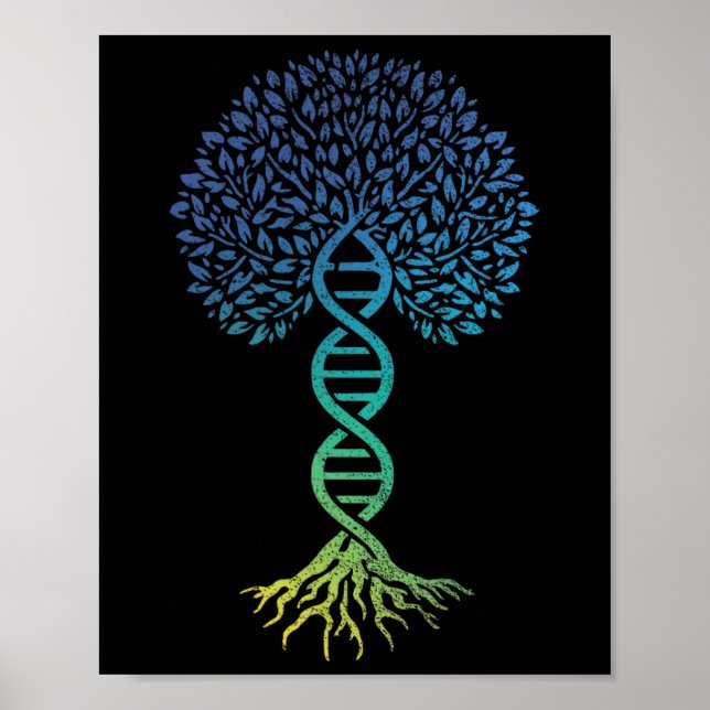 Lebensbaum DNA Science Genetics Earth Day Geneal Poster (Vorne)