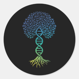 Lebensbaum DNA Science Genetics Earth Day Geneal Runder Aufkleber