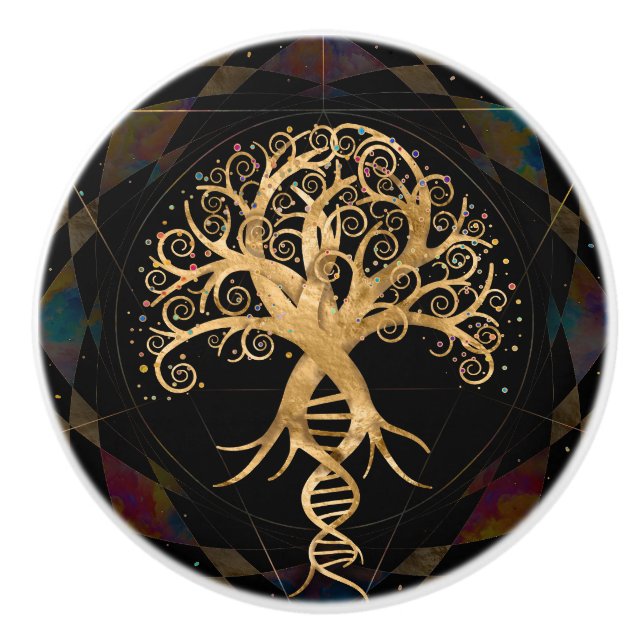 Lebensbaum - Evolution Keramikknauf (Vorderseite)