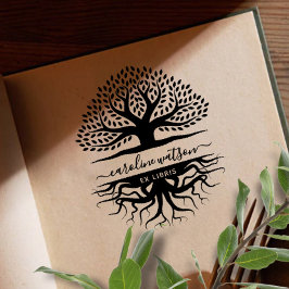 Lebensbaum Ex libris Gummistempel