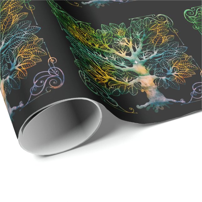 Lebensbaum Geschenkpapier (Rolleneckpunkt)