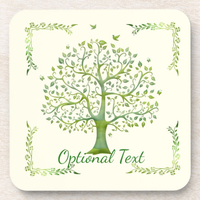 Lebensbaum Getränkeuntersetzer (Vorderseite)