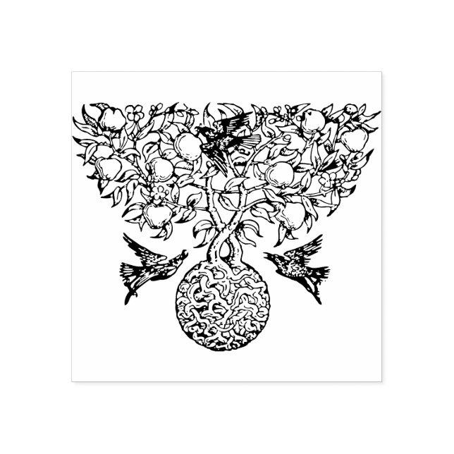 Lebensbaum Gummistempel (Prägung)