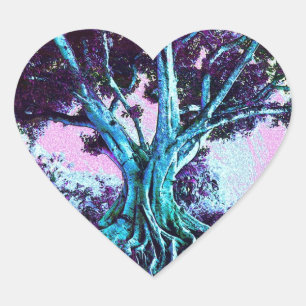 Lebensbaum Herz-Aufkleber