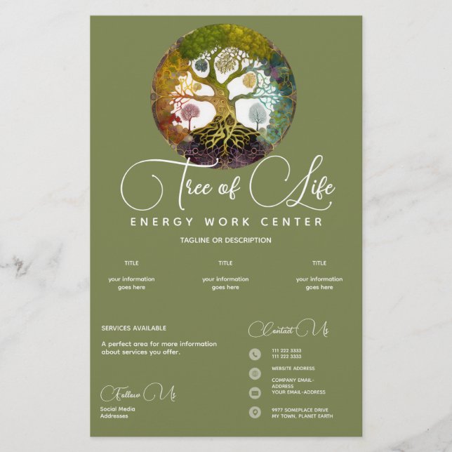 Lebensbaum | Jahreszeiten Flyer (Vorne)