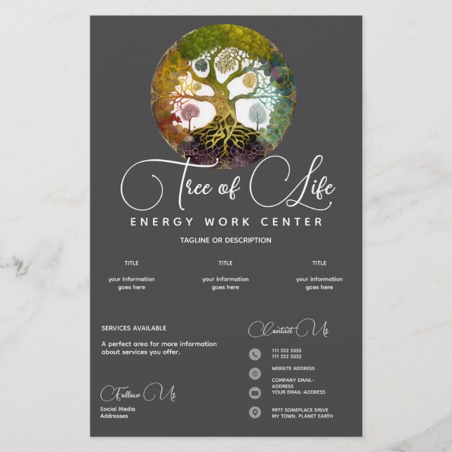 Lebensbaum | Jahreszeiten Flyer (Vorne)