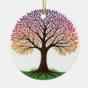 Lebensbaum Keramik Ornament