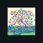 Lebensbaum Leinwanddruck<br><div class="desc">goldfarbener Jugendstil-Baum nach dem Stil von Klimt</div>