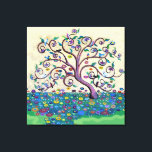 Lebensbaum Leinwanddruck<br><div class="desc">goldfarbener Jugendstil-Baum nach dem Stil von Klimt</div>