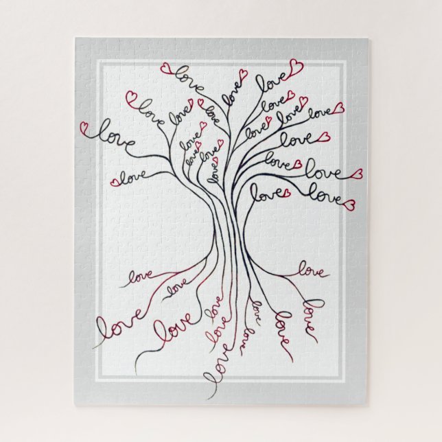 Lebensbaum mit Herz bedeutsam und herausfordernd (Vertikal)