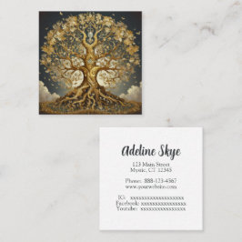 Lebensbaum Quadratische Visitenkarte