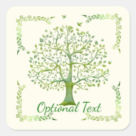 Lebensbaum Quadratischer Aufkleber