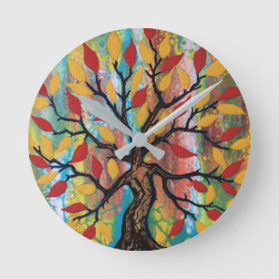 Lebensbaum Runde Wanduhr