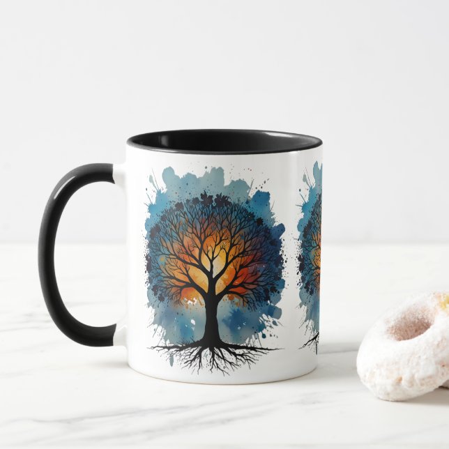 Lebensbaum Tasse (Mit Donut)