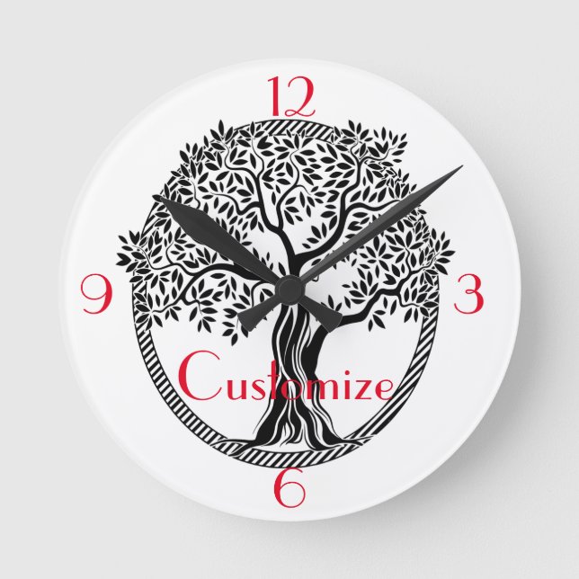 Lebensbaum Thunder_Cove Runde Wanduhr (Vorderseite)