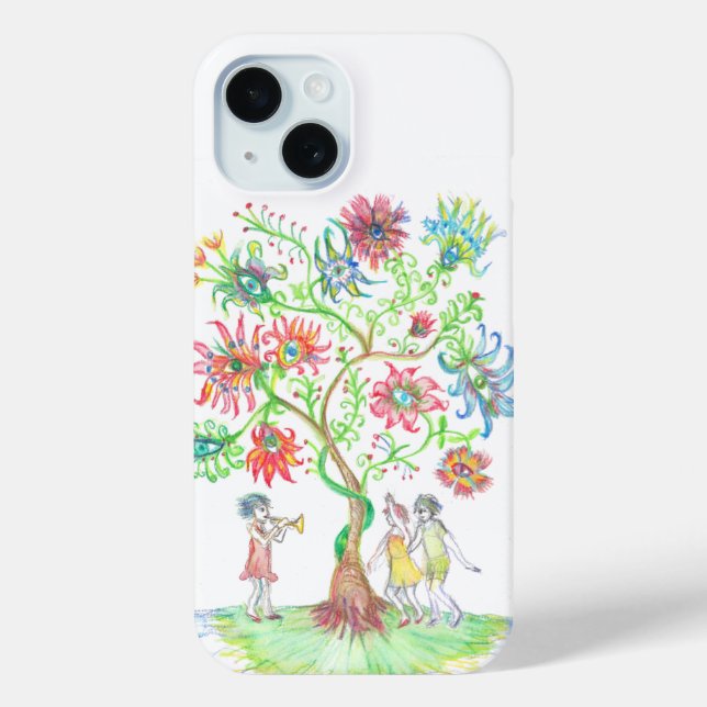 Lebensbaum und Tänzer Case-Mate iPhone Hülle (Rückseite)