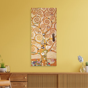 Lebensbaum von Gustav Klimt, Stilisierter Jugendst Leinwanddruck