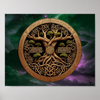 Lebensbaum Yggdrasil Poster