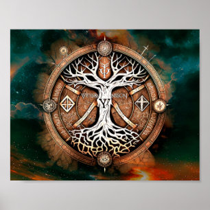 Lebensbaum Yggdrasil Poster