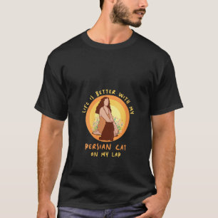 Lebensbesseres Katzen Vater Mutter Persische Katze T-Shirt