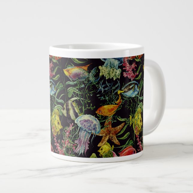 Lebensbild des Meeresspiegels 1 Jumbo-Tasse (Vorderseite Rechts)