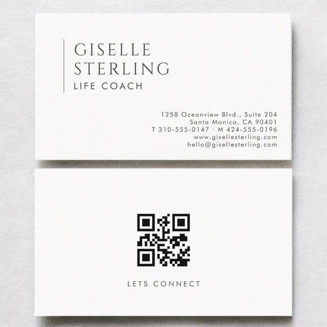 Lebenscoach Modern Professional QR Code Visitenkarte (Von Creator hochgeladen)