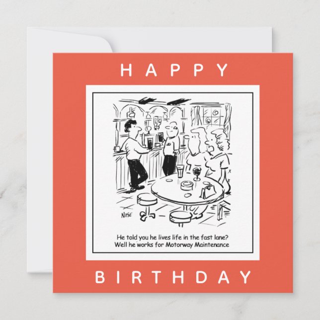 Lebensdauer der Autobahn im Schnellstraßen-Cartoon Karte (Vorderseite)