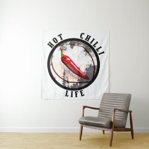 Lebensdauer der heißen Chili Wandteppich