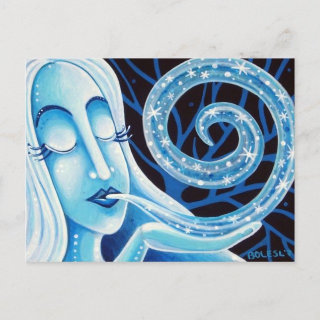 Lebensdauer der Winterpostkarte Postkarte (Vorderseite)