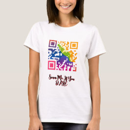 Lebensdauer QR Code Art T-Shirt