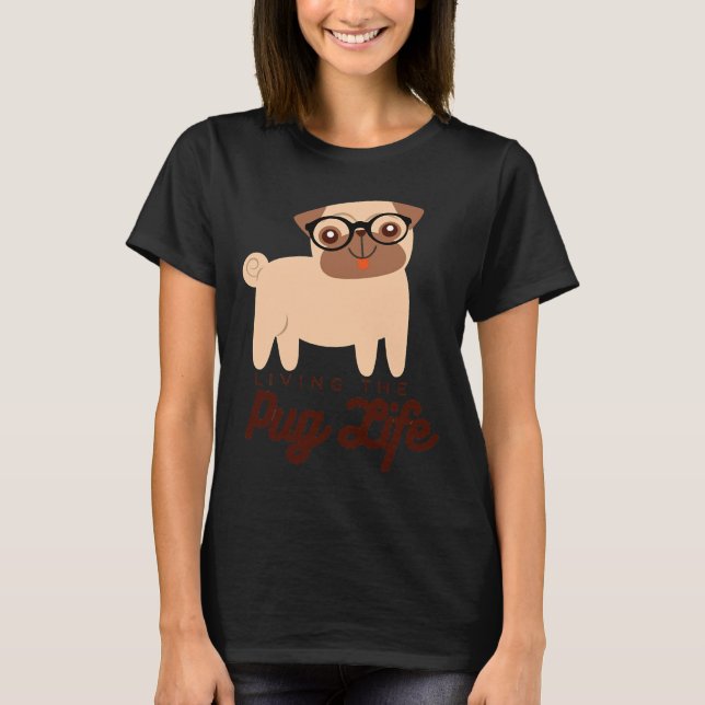 Lebensdauer von Mops Essenzieller T - Shirt 618 (Vorderseite)