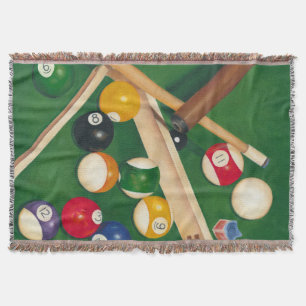 Lebensechte Billard-Tabelle mit Bällen und Kreide Decke